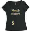 Muggle On Board Women's Triblend Scoop T-shirt
