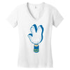 llap foam finger Women's V-Neck T-Shirt