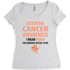 wear peach for uterine cancer Women's Triblend Scoop T-shirt