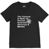 The Universe Is Made Of Protons Neutrons Electrons Morons V-Neck Tee