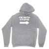 i'm with stupid mens Hoodie