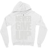 never give up (2) Zipper Hoodie