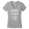 science is gods   atheism Women's V-Neck T-Shirt