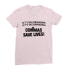commas save lives Ladies Fitted T-Shirt