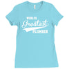 worlds greatest plumber Ladies Fitted T-Shirt