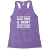 my kids made me bald tired funny Racerback Tank