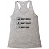 Don't drown crash walk Tee Swim Bike Run Triathle Racerback Tank