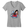 ash vs zombies Women's V-Neck T-Shirt