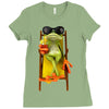 frog funny cocktail Ladies Fitted T-Shirt