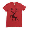 christmas deer Ladies Fitted T-Shirt