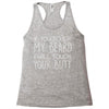 moustache touch my beard Racerback Tank