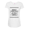 merry christmas ya filthy animal Maternity Scoop Neck T-shirt