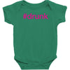 #drunk hashtag neon pink Baby Bodysuit