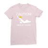 caution men at work Ladies Fitted T-Shirt