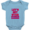 star spangled hammered Baby Onesie