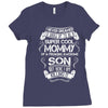 Super Cool Mommy Of A Freaking Awesome Son Ladies Fitted T-Shirt