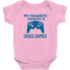 my favorite exercise is video games Baby Bodysuit