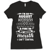 I Am An August Women Ladies Fitted T-Shirt
