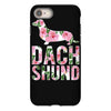 dachshund floral iPhone 8