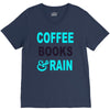coffee books and rain V-Neck Tee
