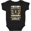 Never Underestimate The Strength Of A Childhood Cancer Warrior Baby Bodysuit