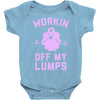 vintage dg506 workin off my lumps best trending Baby Bodysuit