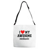 i love my awesome mechanic Adjustable Strap Totes