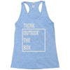 think outside the box Racerback Tank