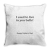 dad balls greeting Throw Pillow