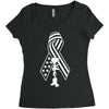 fallen soldier ribbon never forget military Women's Triblend Scoop T-shirt