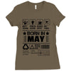 Born In May Ladies Fitted T-Shirt