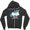 sad unicorn Zipper Hoodie