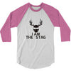 i am the stag stag night hen wedding mens 3/4 Sleeve Shirt