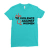 no violence against women's Ladies Fitted T-Shirt