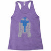 r2d2 typography Racerback Tank