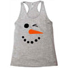 snowman face Racerback Tank