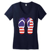 paire de tongues am&eacute;ricaine Women's V-Neck T-Shirt