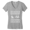 ugly santa claus Women's V-Neck T-Shirt