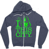 i heart this city Zipper Hoodie