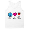 peace love wine Tank Top