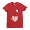 Mom and Baby are Connected to the Heart Ladies Fitted T-Shirt