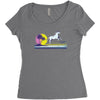 unicorn beach Women's Triblend Scoop T-shirt