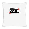 blessed sister with flower Throw Pillow