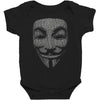 v for vendetta mask guy fawkes cool girls womens cotton t shirt dw01 Baby Bodysuit