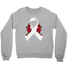 lung cancer white ribbon Crewneck Sweatshirt