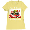 pug dog christmas Ladies Fitted T-Shirt