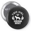 This Girl Loves Siberian Husky Pin-back button