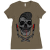 pomade style Ladies Fitted T-Shirt