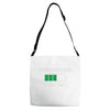 low battery introvert pun humor Adjustable Strap Totes