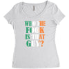 WHO THE FOOK IS THAT GUY Women's Triblend Scoop T-shirt